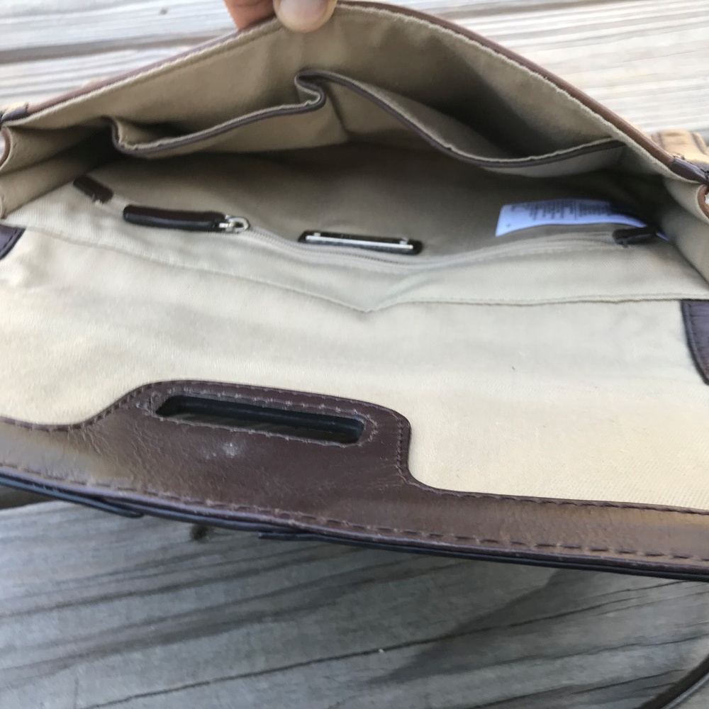 Banana Republic Women Handbag Cow Leather Brown - Picture 6 of 8